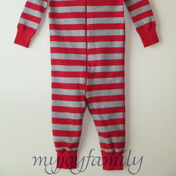 HANNA ANDERSSON Sleeper Red Heather Grey Gray 60 - Picture 3 of 4